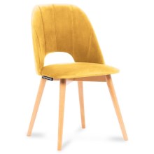 KOMPLEKTAS 2x Valgomojo kėdė TINO 86x48 cm geltona/bukas