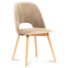 KOMPLEKTAS 2x Valgomojo kėdė TINO 86x48 cm smėlio spalva/bukas
