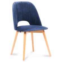 KOMPLEKTAS 2x Valgomojo kėdė TINO 86x48 cm tamsiai mėlyna/bukas