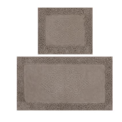 KOMPLEKTAS 2x Vonios kilimėlis PIANTE 60/100 cm ruda