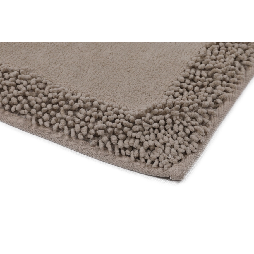 KOMPLEKTAS 2x Vonios kilimėlis PIANTE 60/100 cm ruda