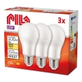 Komplektas: 3 vnt. LED lemputės Philips Pila E27/13W/230V 2700K