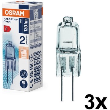 Komplektas 3 vnt. orkaitės lemputės HALOSTAR G4/10W/12V 2700K - Osram