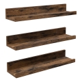 Komplektas 3 vnt. sieninių lentynų SHELFY, rudos
