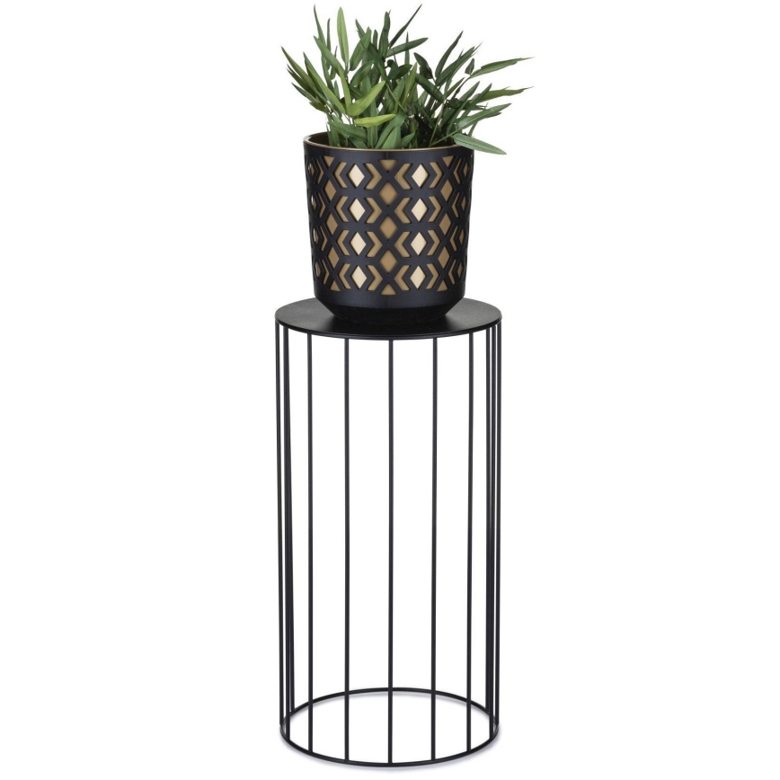 KOMPLEKTAS 3x Gėlių stovas LOFT juoda