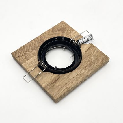 KOMPLEKTAS 3x Įleidžiamas šviestuvas TOBBY 1xG9/20W/230V 11,5x11,5 cm ąžuolas/juoda
