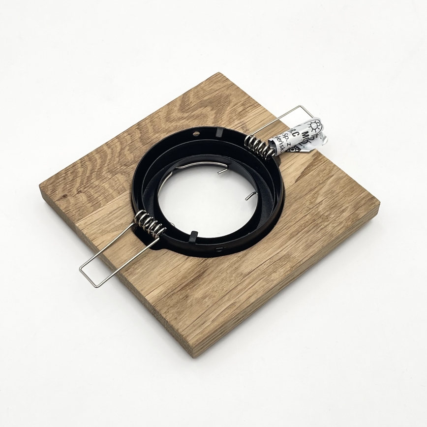 KOMPLEKTAS 3x Įleidžiamas šviestuvas TOBBY 1xG9/20W/230V 11,5x11,5 cm ąžuolas/juoda