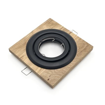 KOMPLEKTAS 3x Įleidžiamas šviestuvas TOBBY 1xG9/20W/230V 11,5x11,5 cm ąžuolas/juoda