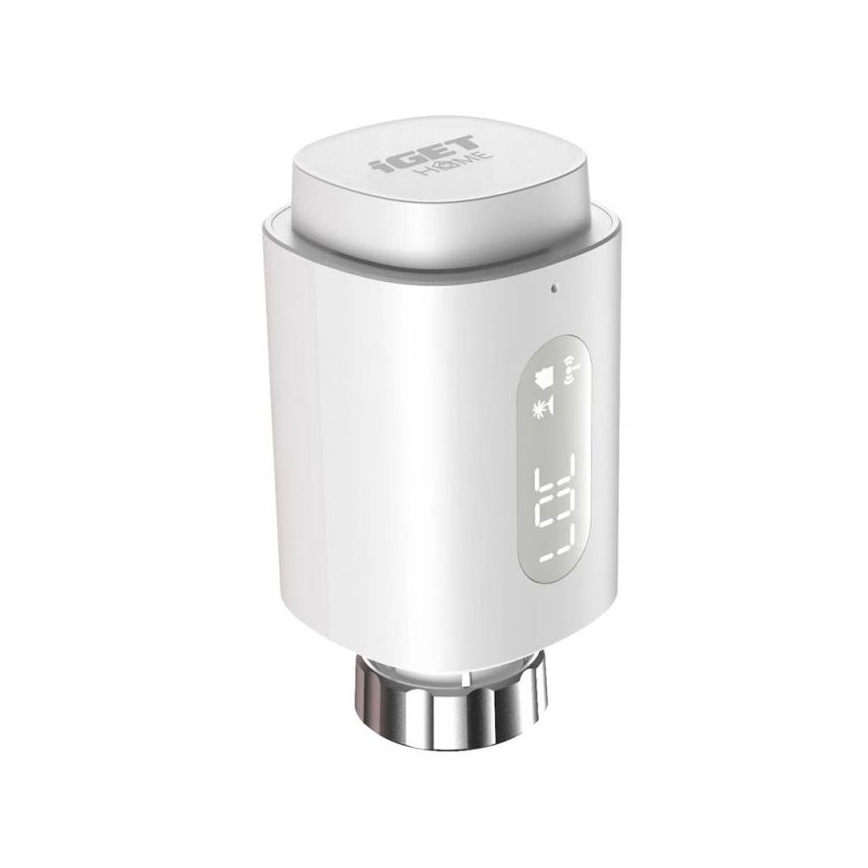 KOMPLEKTAS 3x Išmani termostatinė galvutė su LED ekranas 2xAA/3V Zigbee