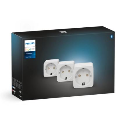 KOMPLEKTAS 3x Išmanus kištukas Philips Hue Išmanus kištukas EU SCHUKO