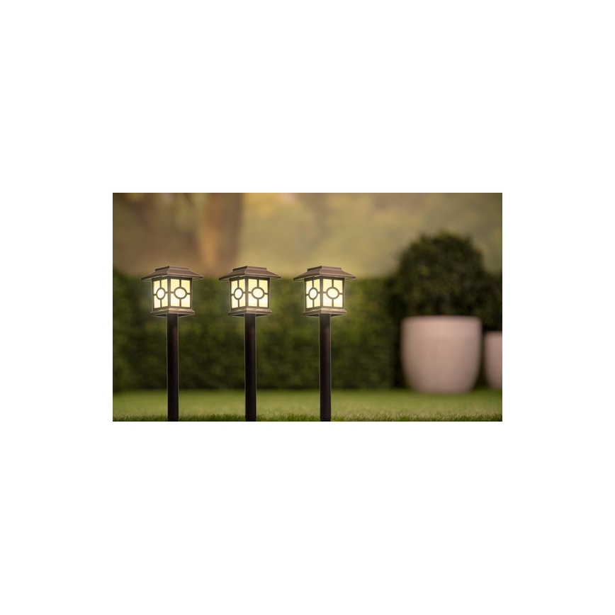 KOMPLEKTAS 3x LED apšvietimas, įkraunamas saulės energija LED/1,2V