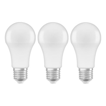 KOMPLEKTAS 3x LED elektros lemputė A60 E27/10W/230V 2700K