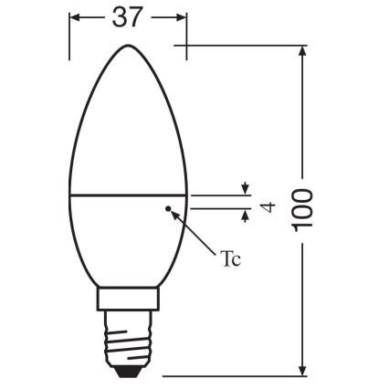 KOMPLEKTAS 3x LED elektros lemputė B38 E14/4,9W/230V 3000K - Osram