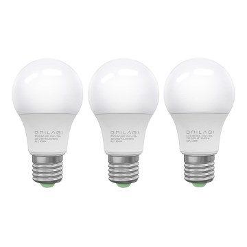 KOMPLEKTAS 3x LED elektros lemputė ECOLINE A60 E27/10W/230V 6500K - Brilagi