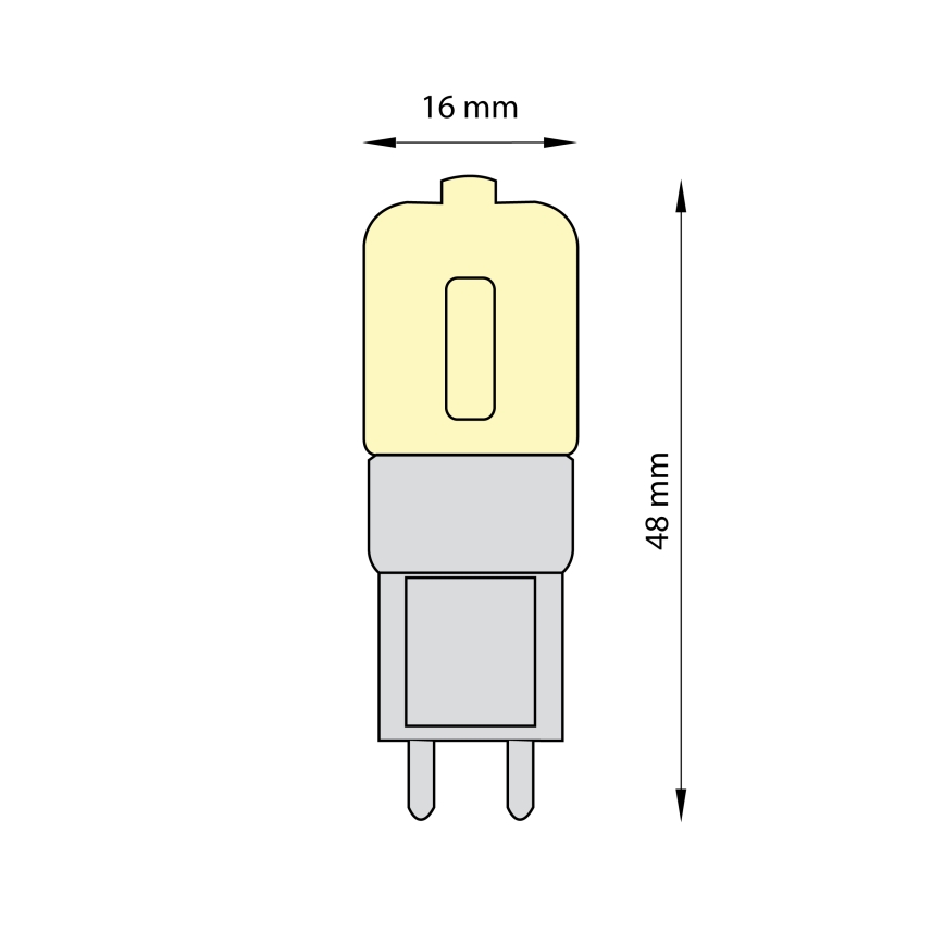 KOMPLEKTAS 3x LED elektros lemputė ECOLINE G9/2,5W/230V 3000K - Brilagi