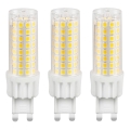 KOMPLEKTAS 3x LED elektros lemputė ECOLINE G9/7W/230V 3000K - Brilagi