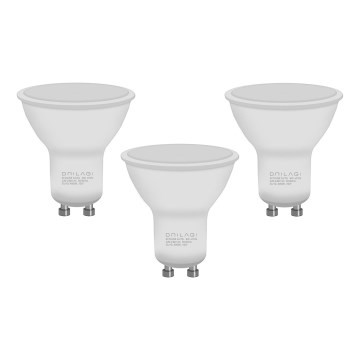 KOMPLEKTAS 3x LED elektros lemputė ECOLINE GU10/6W/230V 4000K - Brilagi