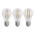 KOMPLEKTAS 3x LED elektros lemputė FILAMENT A60 E27/3,8W/230V 2700K Energijos klasė A