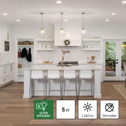 KOMPLEKTAS 3x LED elektros lemputė FILAMENT A60 E27/5W/230V 4000K Energijos klasė A