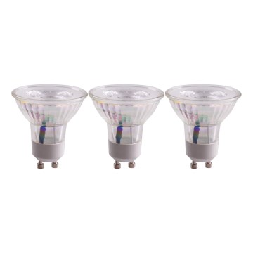 KOMPLEKTAS 3x LED elektros lemputė GU10/4,5W/230V 4000K