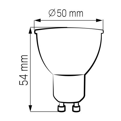 KOMPLEKTAS 3x LED elektros lemputė GU10/4,5W/230V 4000K