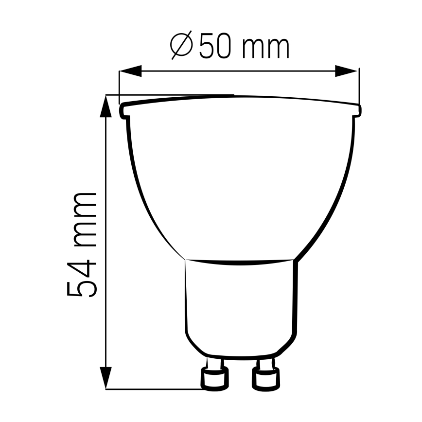 KOMPLEKTAS 3x LED elektros lemputė GU10/4,5W/230V 4000K