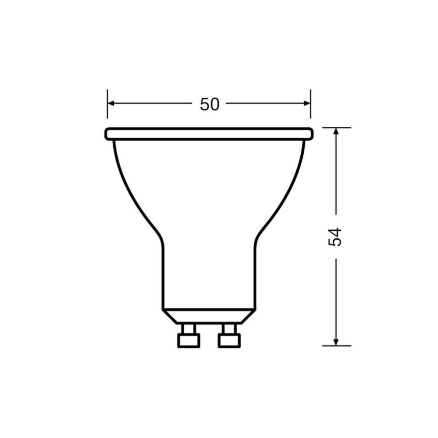 KOMPLEKTAS 3x LED elektros lemputė PAR16 GU10/2,8W/230V 2700K 120° - Osram