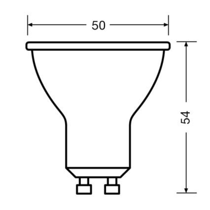 KOMPLEKTAS 3x LED elektros lemputė PAR16 GU10/2,8W/230V 2700K 60° - Osram