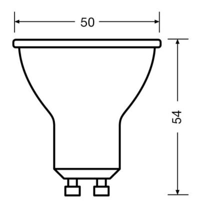 KOMPLEKTAS 3x LED elektros lemputė PAR16 GU10/6,9W/230V 2700K 36° - Osram