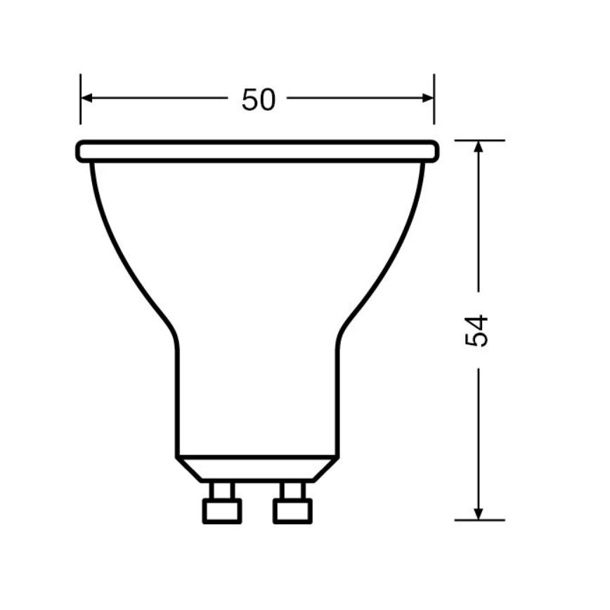 KOMPLEKTAS 3x LED elektros lemputė PAR16 GU10/6,9W/230V 2700K 36° - Osram