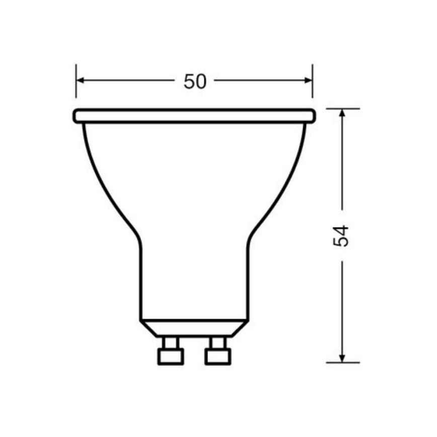 KOMPLEKTAS 3x LED elektros lemputė PAR16 GU10/6,9W/230V 4000K - Osram