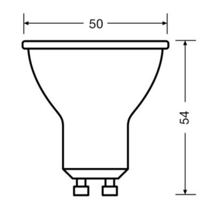 KOMPLEKTAS 3x LED elektros lemputė PAR16 GU10/6,9W/230V 6500K - Osram