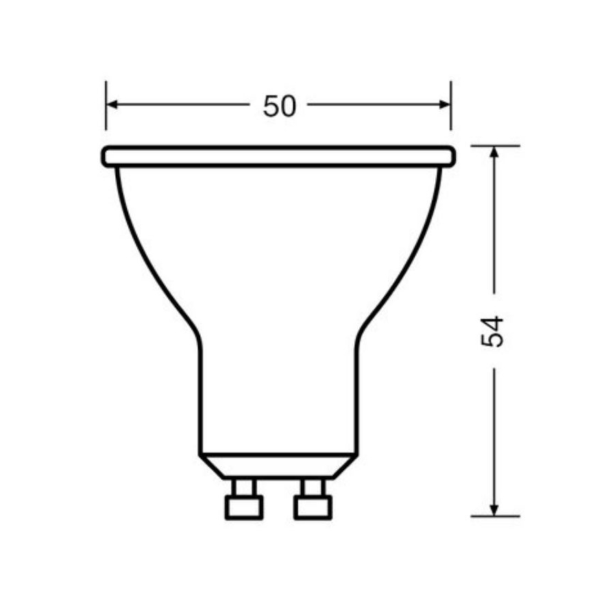 KOMPLEKTAS 3x LED elektros lemputė PAR16 GU10/6,9W/230V 6500K - Osram