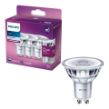 KOMPLEKTAS 3x LED elektros lemputė Philips PAR16 GU10/4,6W/230V 4000K