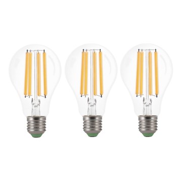 KOMPLEKTAS 3x LED elektros lemputė VINTAGE A60 E27/9W/230V 3000K - Brilagi