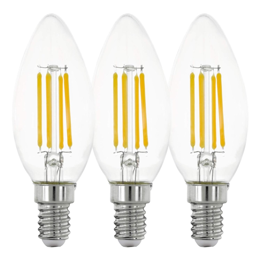 KOMPLEKTAS 3x LED elektros lemputė VINTAGE C35 E14/4W/230V 2700K - Eglo 12811