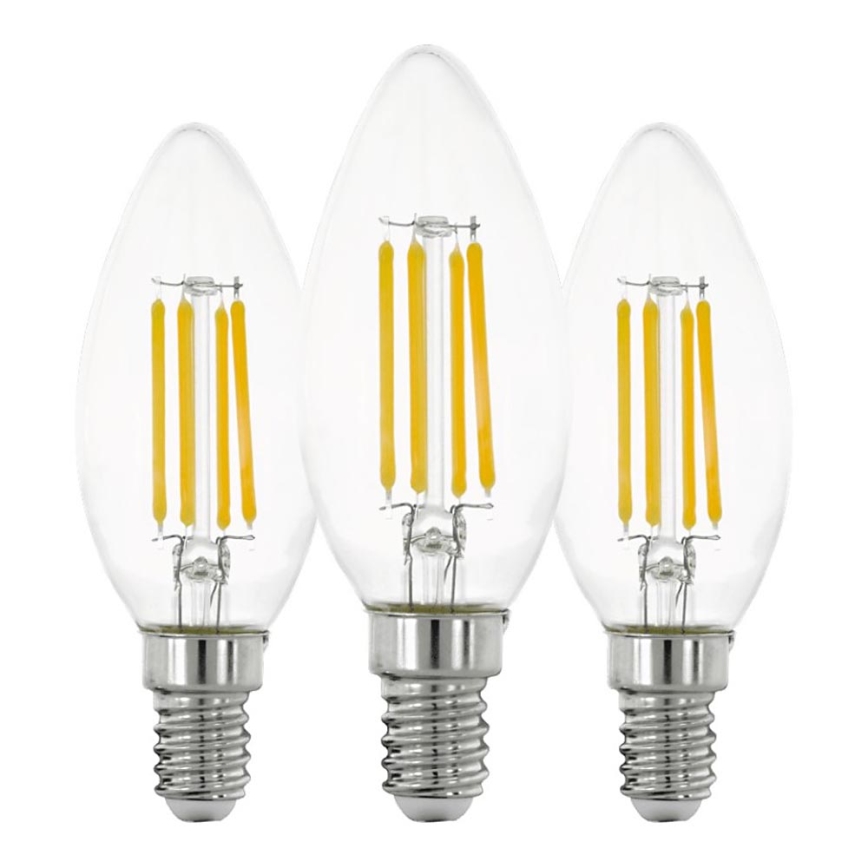 KOMPLEKTAS 3x LED elektros lemputė VINTAGE C35 E14/7W/230V 2700K - Eglo 110304
