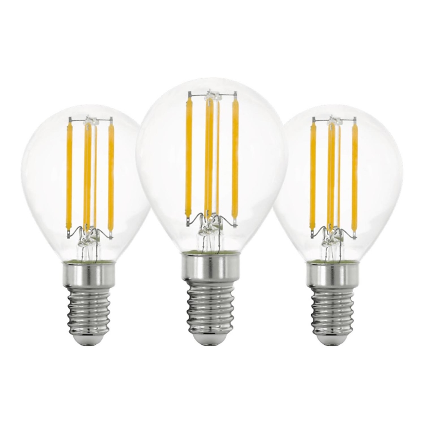 KOMPLEKTAS 3x LED elektros lemputė VINTAGE P45 E14/7W/230V 2700K - Eglo 110303