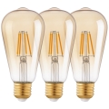 KOMPLEKTAS 3x LED elektros lemputė VINTAGE ST64 E27/4W/230V 2200K - Eglo 12851