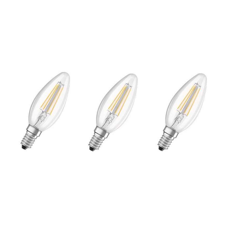 KOMPLEKTAS 3x LED lemputė BASE VINTAGE B40 E14/4W/230V 4000K – Osram