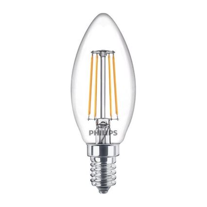 Komplektas 3x LED lemputės VINTAGE Philips B35 E14/4,3W/230V 2700K