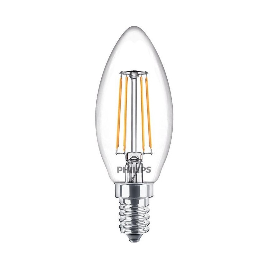Komplektas 3x LED lemputės VINTAGE Philips B35 E14/4,3W/230V 2700K