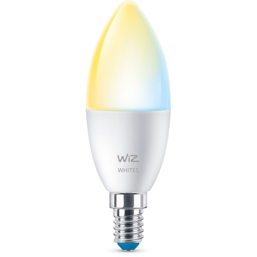 KOMPLEKTAS 3x LED pritemdoma elektros lemputė C37 E14/4,9W/230V 2700-6500K CRI 90 Wi-Fi - WiZ
