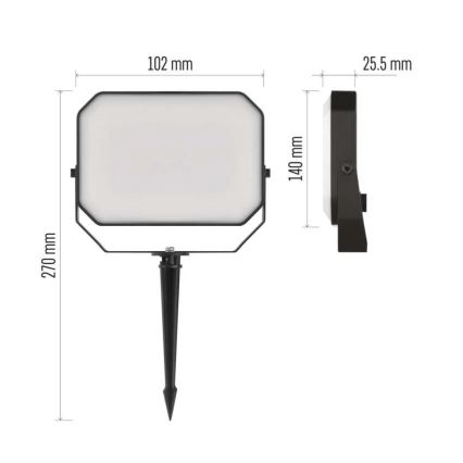 KOMPLEKTAS 3x LED RGBIC Pritemdomas lauko prožektoriaus šviestuvas GoSmart LED/14W/230V 3000-6500K IP65 Wi-Fi Tuya