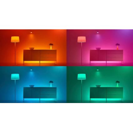 KOMPLEKTAS 3x LED RGBW Reguliuojama lemputė PAR16 GU10/4,7W/230V 2200-6500K Wi-Fi - WiZ