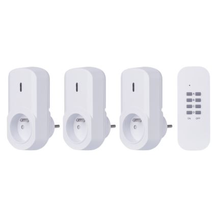 KOMPLEKTAS 3x Lizdai nuotoliniam valdymui 230V + 1x CR2032