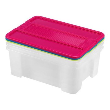 KOMPLEKTAS 3x Sandėliavimo dėžė TEX BOX 10 l