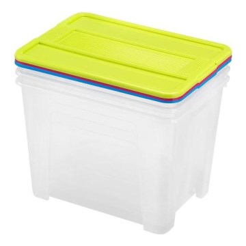 KOMPLEKTAS 3x Sandėliavimo dėžė TEX BOX 21 l