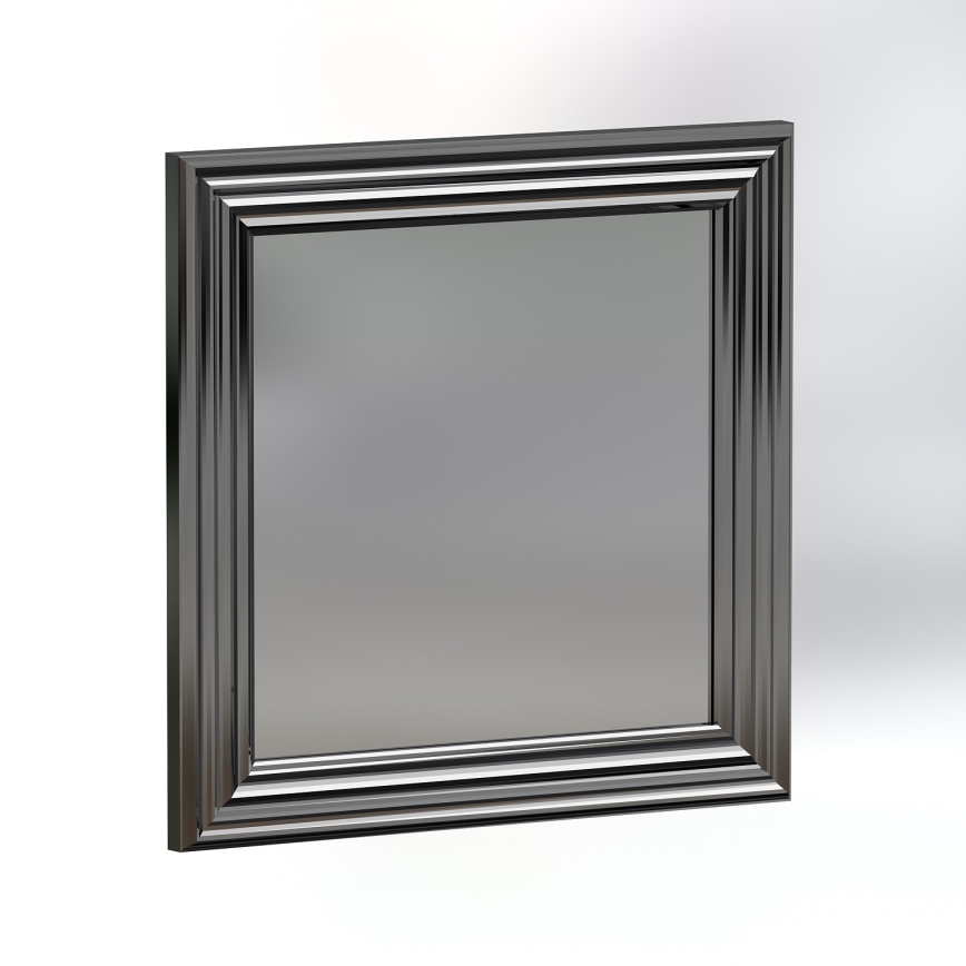 KOMPLEKTAS 3x Sieninis veidrodis OTTO 40x40 cm sidabras