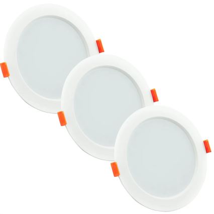 KOMPLEKTAS 3xLED Bathroom Įleidžiamas šviestuvas MIRO LED/6W/230V IP44